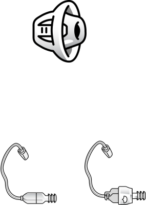 Black and white illustration of the Dome ThinTube & Receiver Size 10 Large, showing the car speaker on top and two cables with small earpieces and Size 10 Large plugs at the bottom.