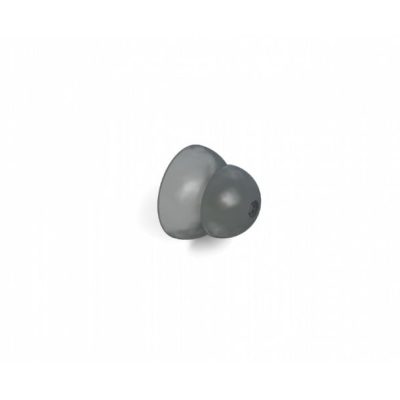 A single SureFit (SF) Power Dome gray silicone earbud tip is shown against a white background. It features a rounded, dome shape with a small central opening.